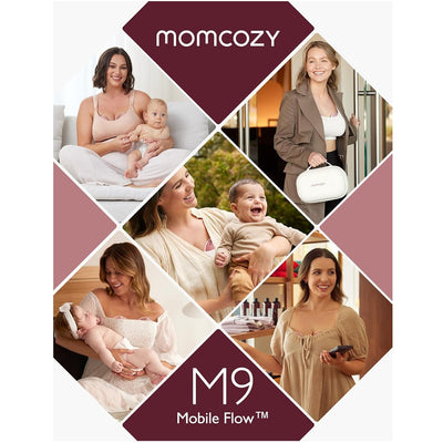 Bomba Extratora de Leite Elétrica Momcozy M9 Mobile Flow Hands Free Cozy Red - Liberdade em movimento